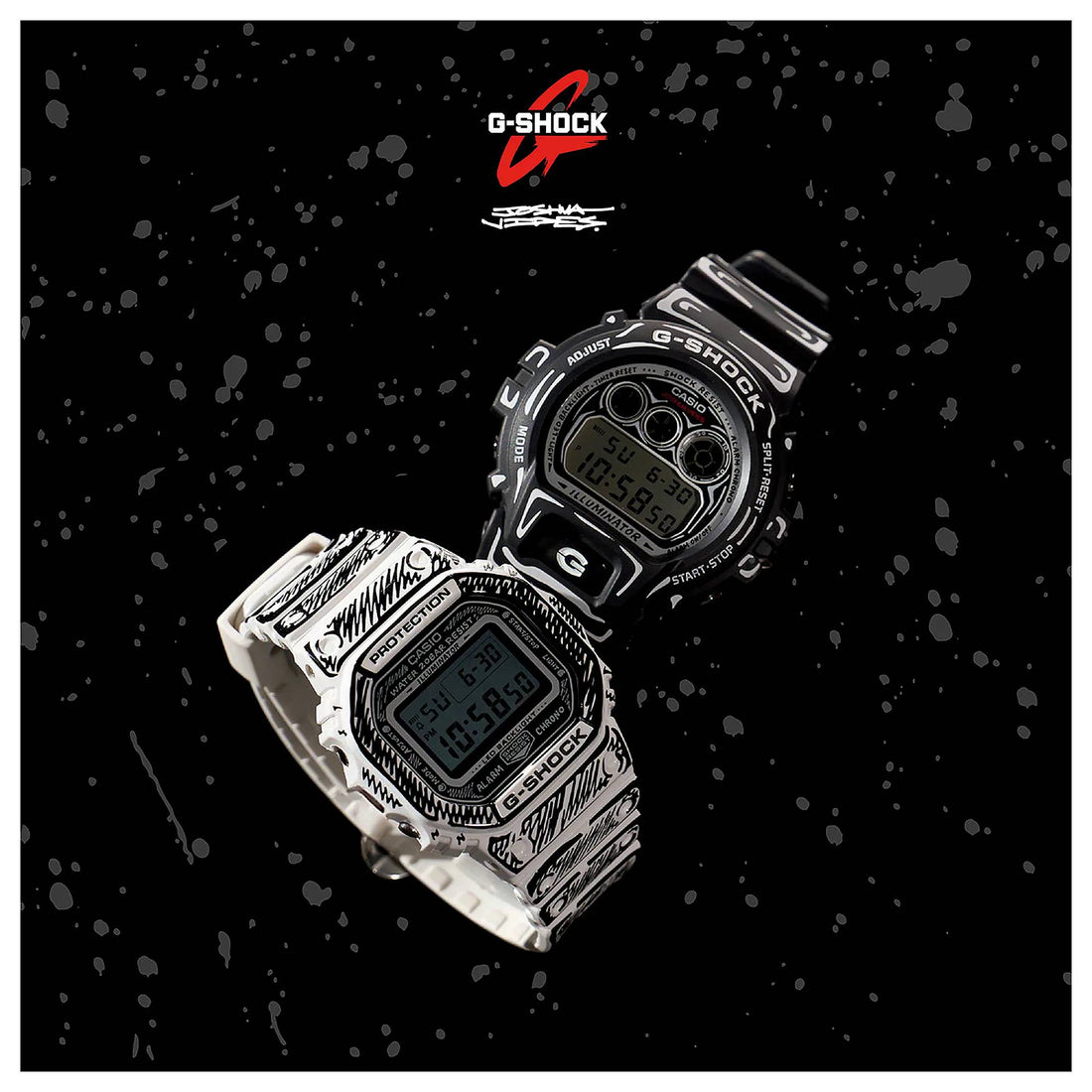 Orologio Uomo Casio G-SHOCK X Joshua Vides Bianco Digitale DW-600JV-7ER