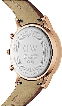 Orologio Uomo Daniel Wellington Cronografo Quarzo Acciaio Rosè Pelle 42 mm DW00100639