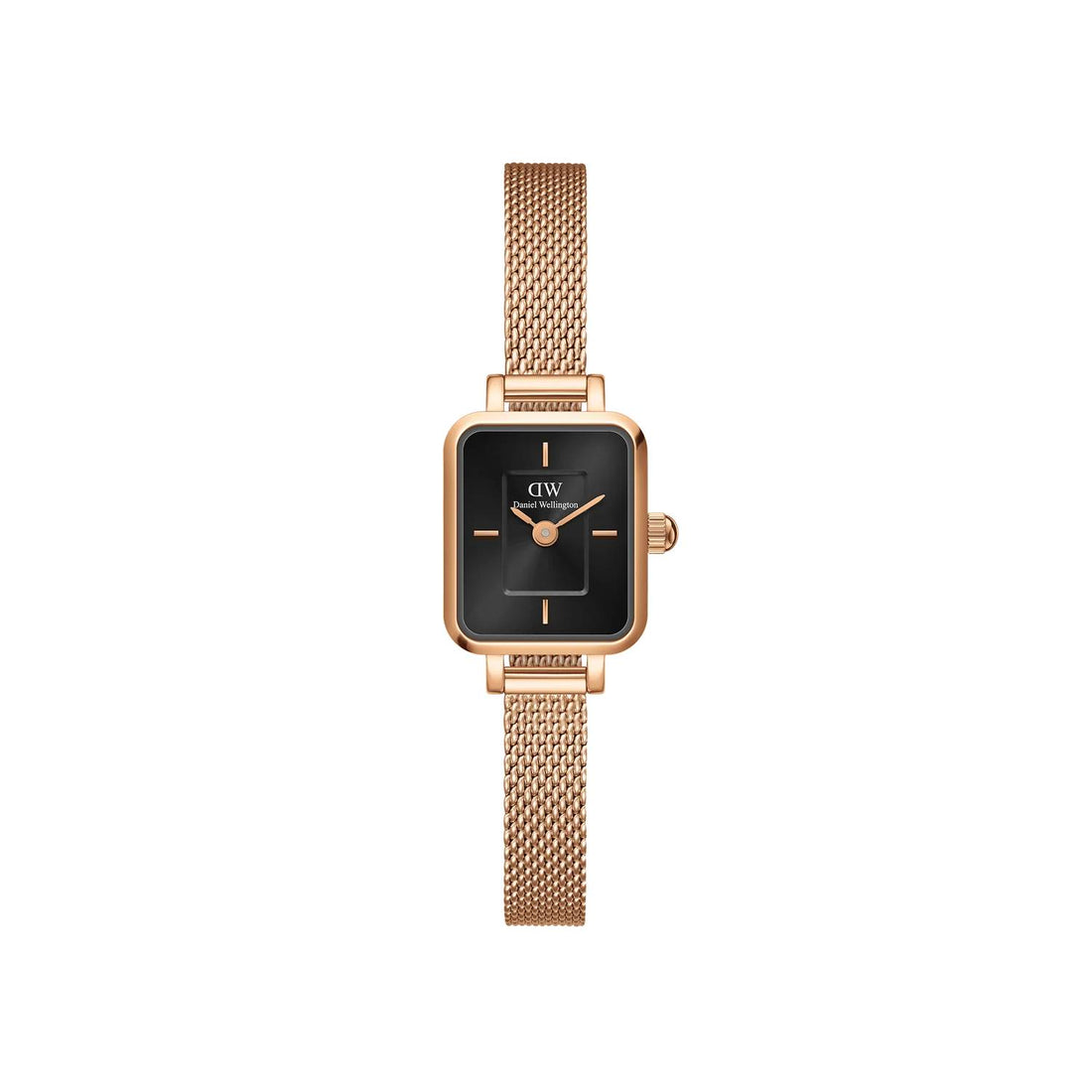 Orologio Donna Daniel Wellington Quadro Mini Acciaio Rosè Nero DW00100647