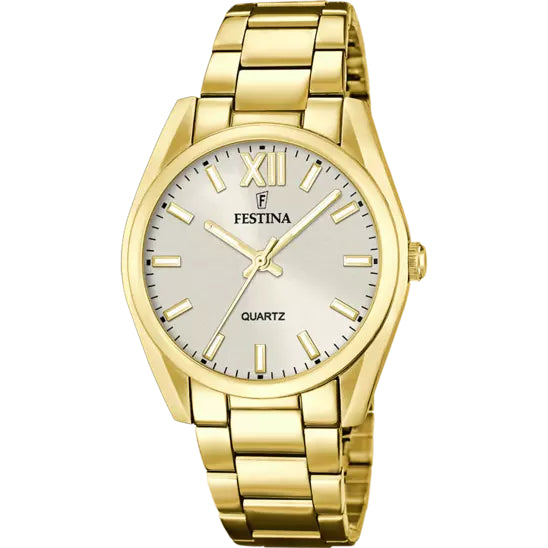 Orologio Donna Festina Acciaio Dorato Bianco Quarzo Solo Tempo F20640/1