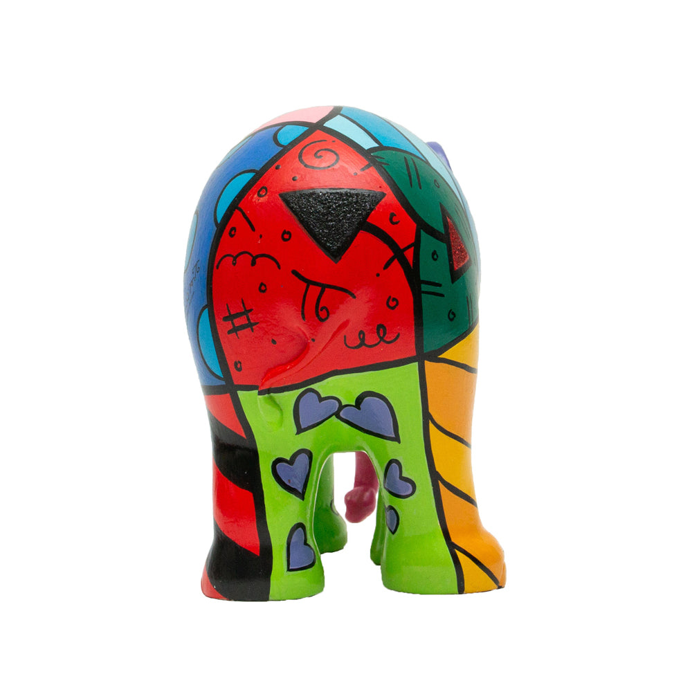 Scultura Elefante Onlylux Love 15 cm Resina Dipinto A Mano 8858831259430