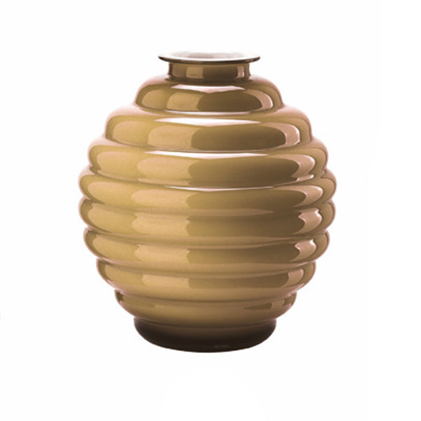 Vaso Cristallo Onlylux Anelli Opale Fumè Altezza 31 cm OL02995