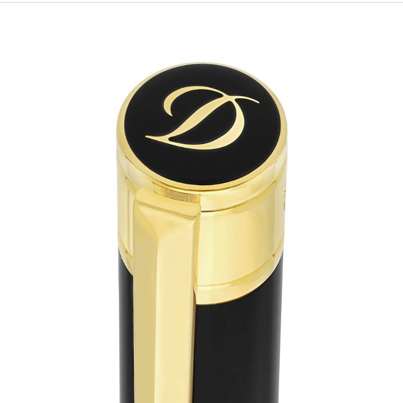 Penna Unisex Dupont Sfera Lucida Acciaio Dorato Nero 275202