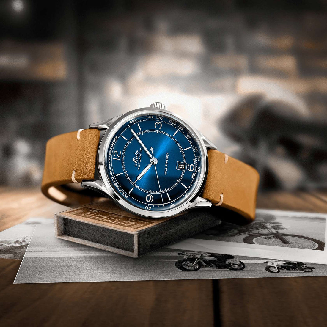 Orologio Uomo Mido Automatico Blu Pelle Data M0404071604000