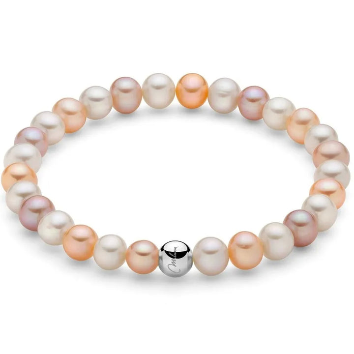 Bracciale Donna Miluna Argento 925 Miss Italia Perle Bianche, grigie e rosa PBR3359