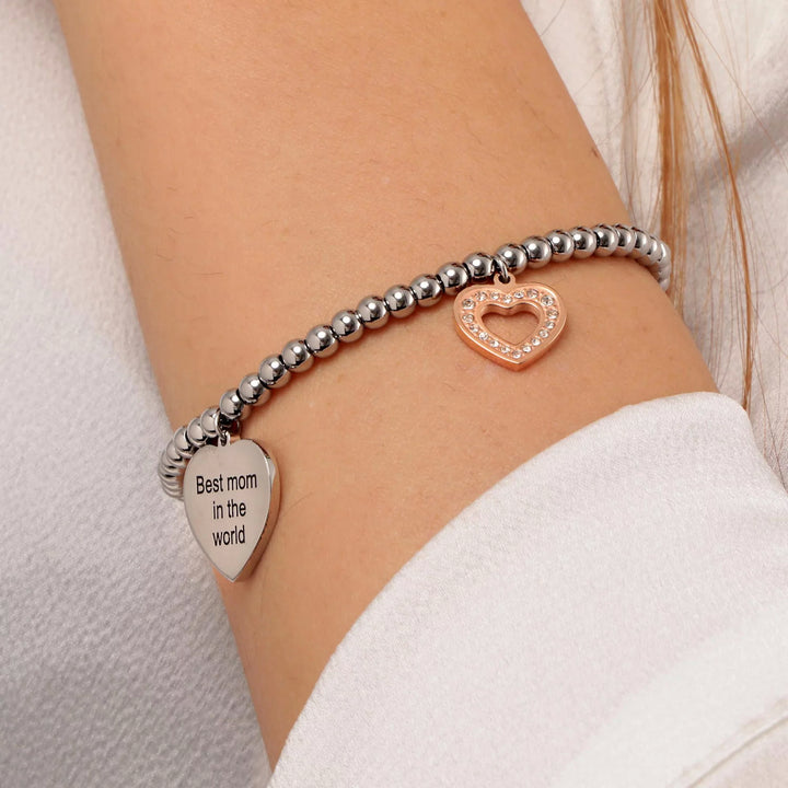Bracciale Donna La Petite Story Acciaio Con Charm Cuore E Zirconi Bianchi LPS05ASF09
