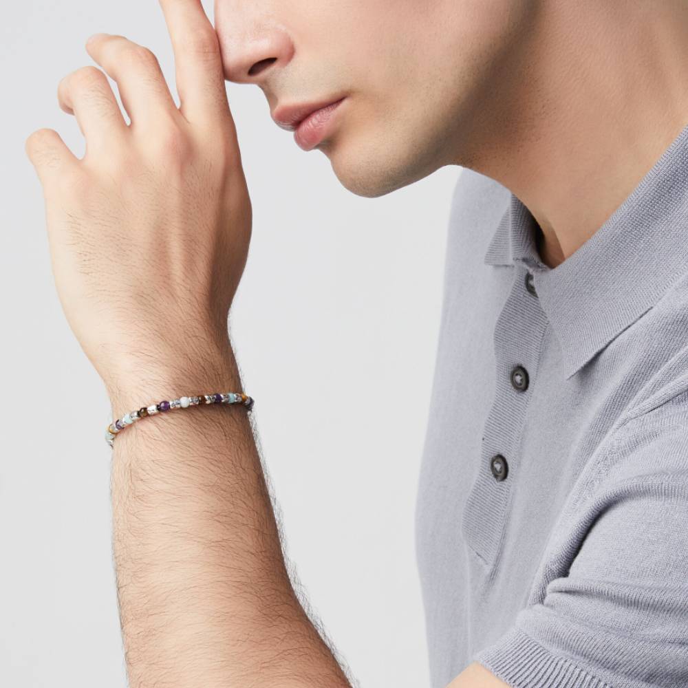 Bracciale Uomo Giovanni Raspini Tango Argento 925 Colori Del Cielo Pepite 12219