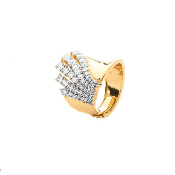 Anello Donna 4US Cesare Paciotti Ottone Oro Pvd 4UAN8560W/L
