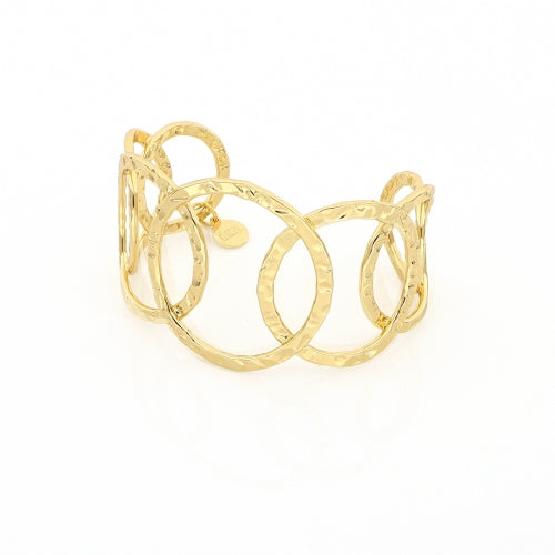 Bracciale Donna Unoaerre Bronzo Dorato Rigido Aperto Cerchi 497950