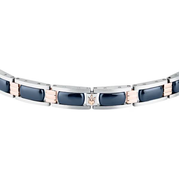 Bracciale Uomo Maserati Acciaio Ceramica Blu JM426ATZ101
