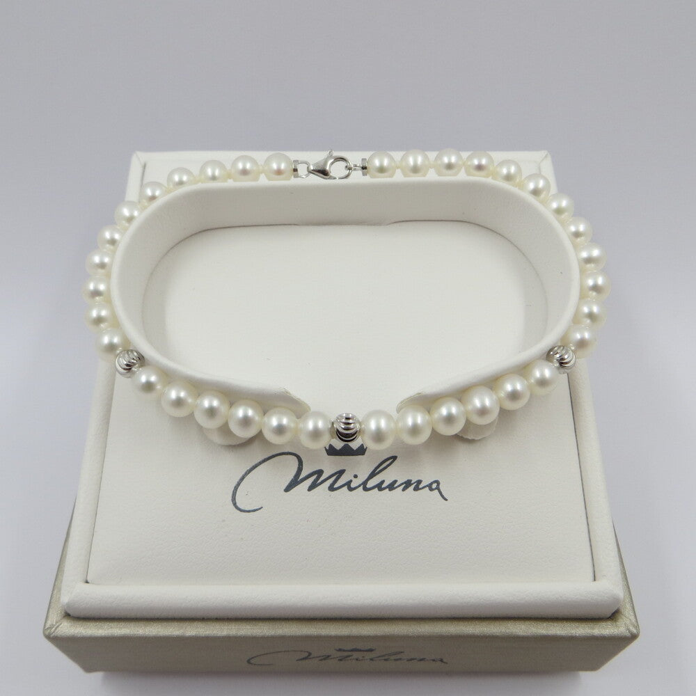 Bracciale Donna Perle Miluna Oro Bianco 18 KT PBR3473