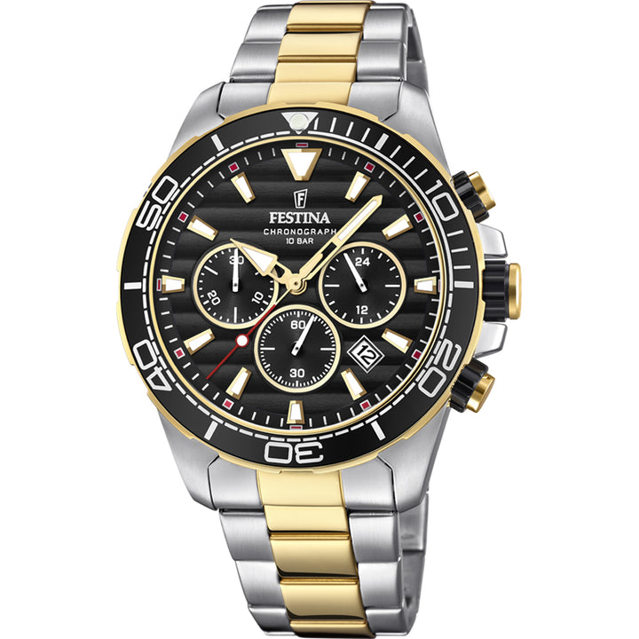 Orologio Uomo Festina Acciaio Bicolore Quarzo Cronografo Nero F20363/3