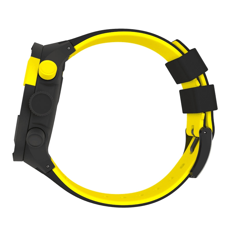 Orologio Uomo Swatch Big Bold Quarzo Cronografo Silicone Gomma Giallo Nero SB02B403