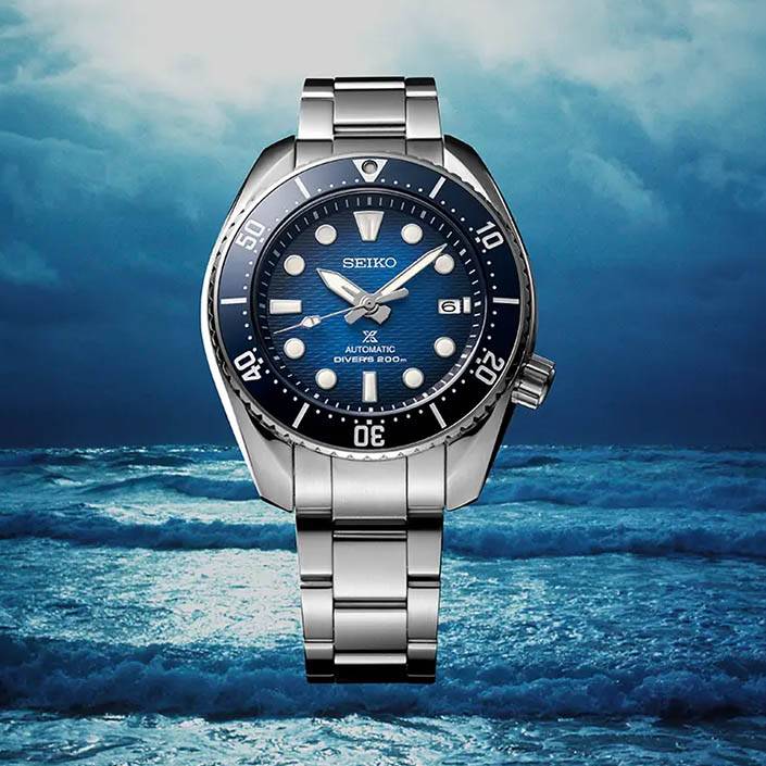 Orologio Uomo Seiko Prospex Automatico Premium Acciaio Data Nero SPB321J1