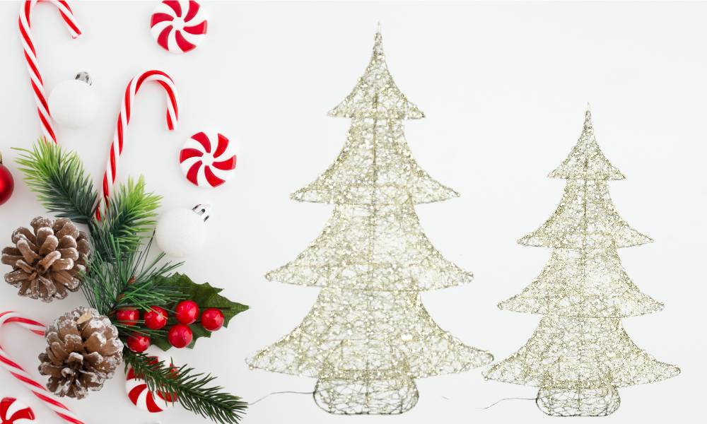 Albero Decostar Oro Led Altezza 80 cm 824618