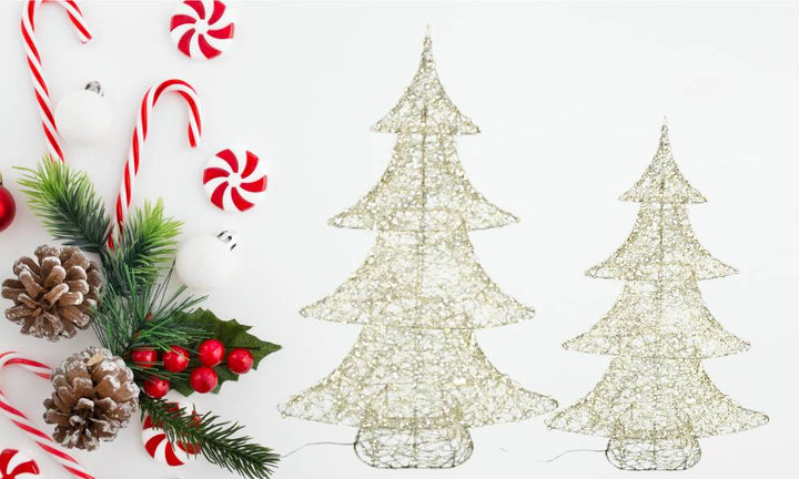 Albero Decostar Oro Led Altezza 80 cm 824618