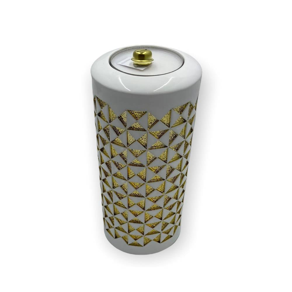Portacandela Sequenze Ceramica Smaltata Fantasia Dorato