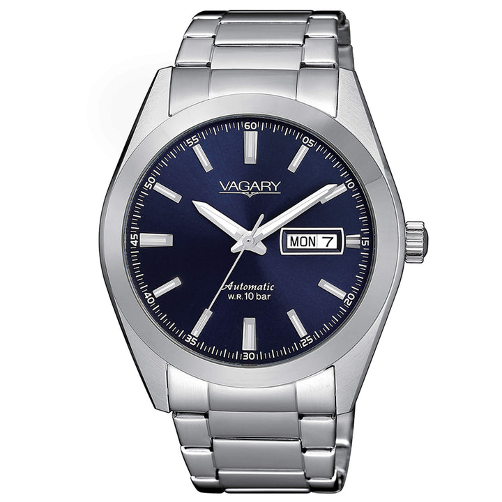 Orologio Uomo Vagary Automatico Blu Doppia Data Gear Matic 101 Acciaio IX3-211-71L