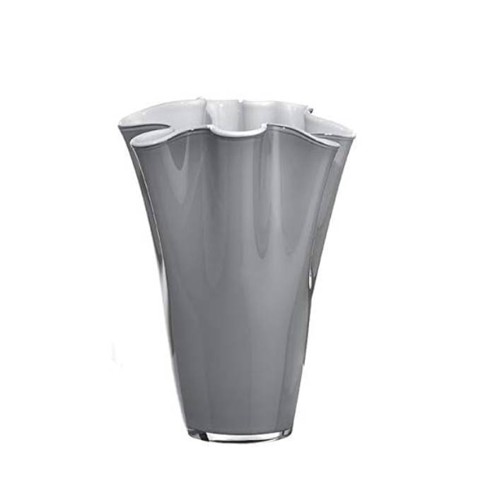 Vaso Cristallo Onlylux Wave Opale Grigio 40 cm OL01739