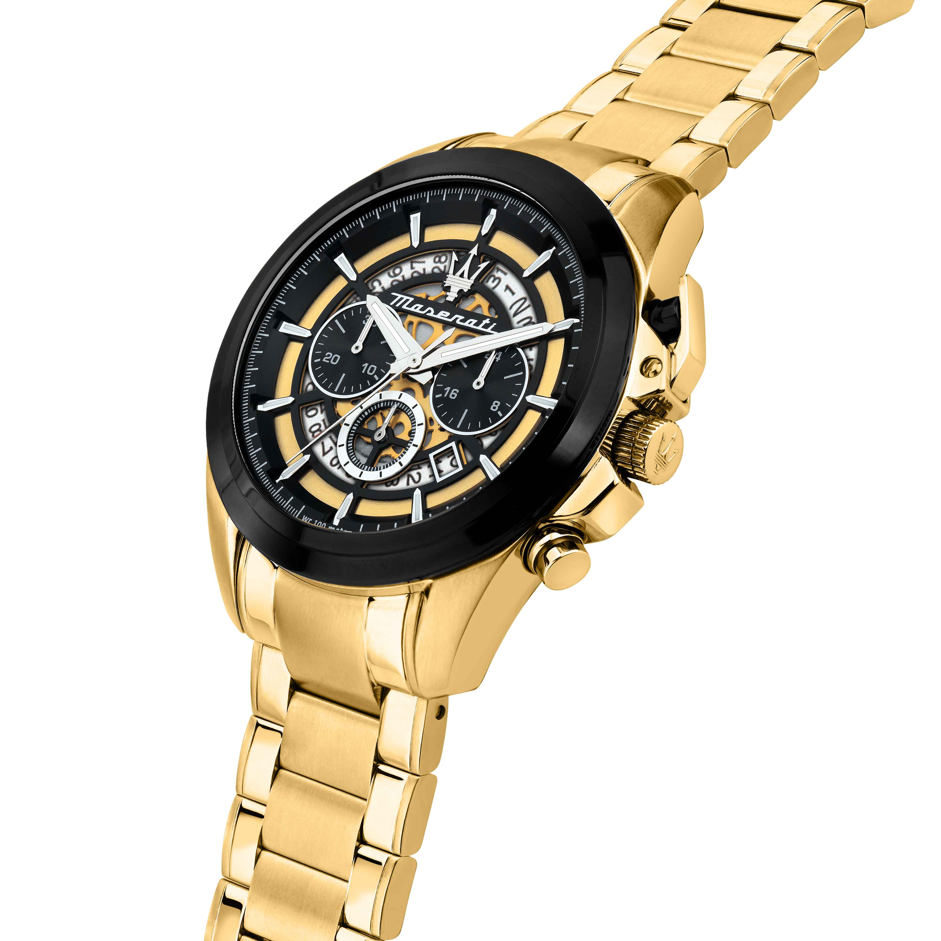 Orologio Uomo Maserati Acciaio dorato  Quarzo Cronografo Data R8873612058