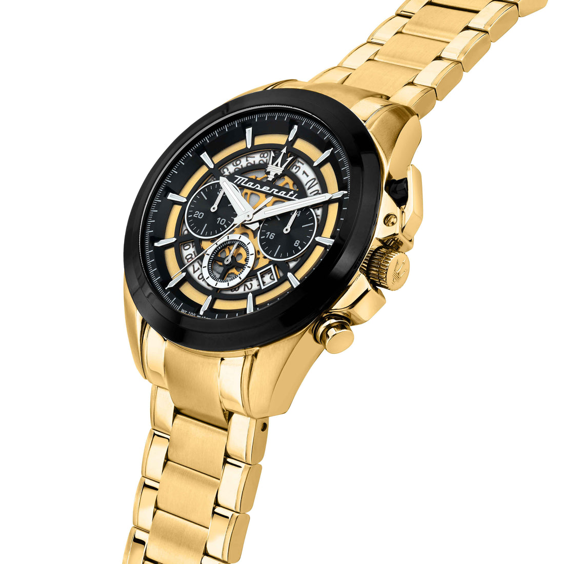 Orologio Uomo Maserati Acciaio dorato  Quarzo Cronografo Data R8873612058