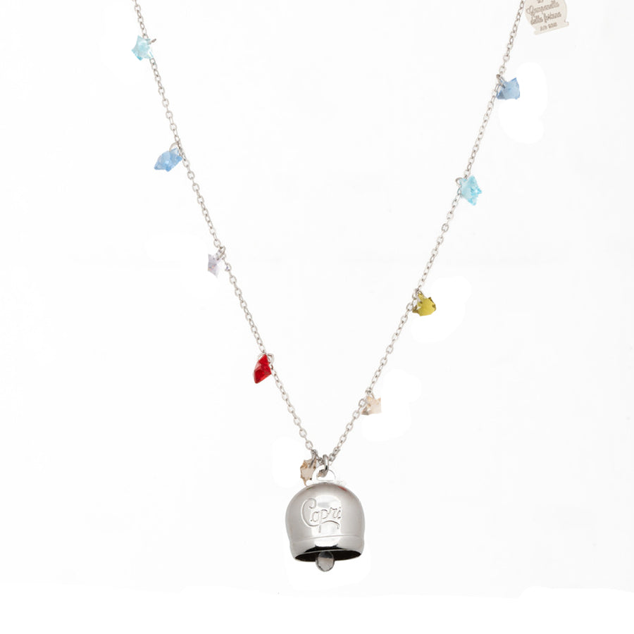 Collana La Campanella di Capri Argento Cristalli Colorati CSWD2-ARG