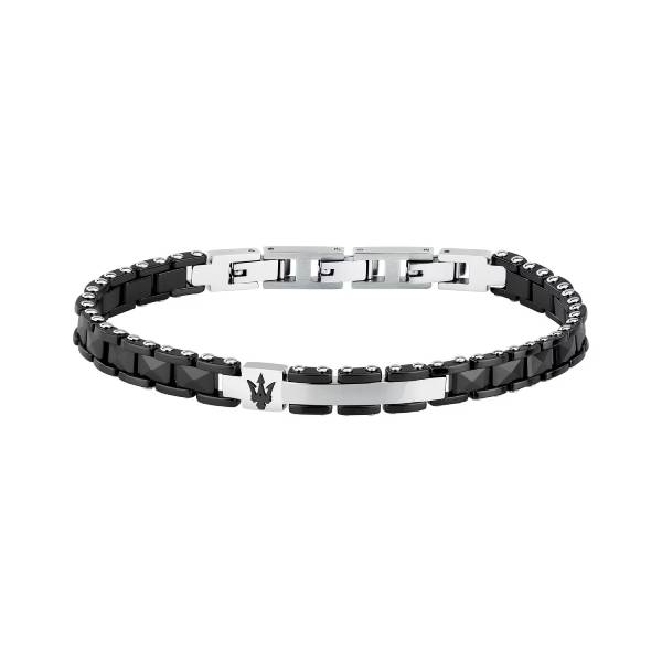 Bracciale Uomo Maserati Acciaio Ceramica Nera JM426ATZ95