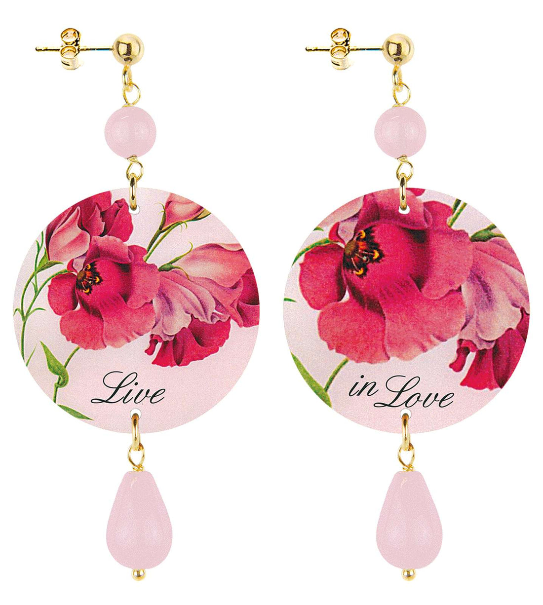 Orecchini Donna Lebole In Ottone Con Pietre Naturali Live In Love The Circle Collection OR.65