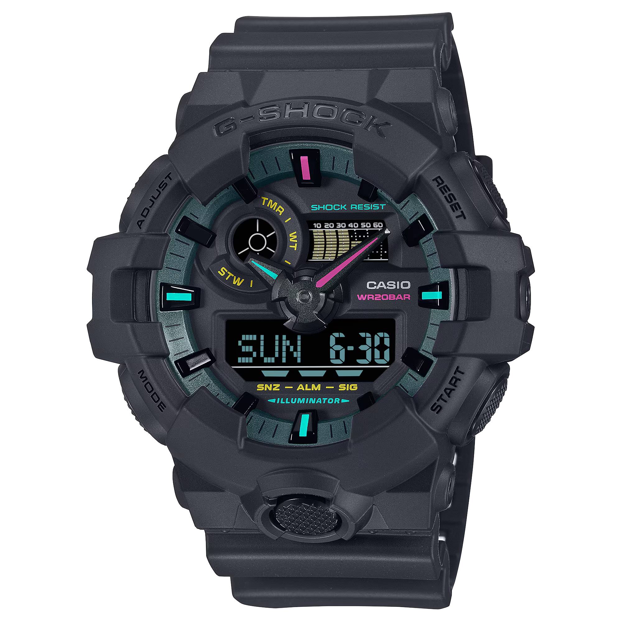 Orologio Uomo Casio G-SHOCK Quarzo Nero Fluorescente GA-700MF-1AER