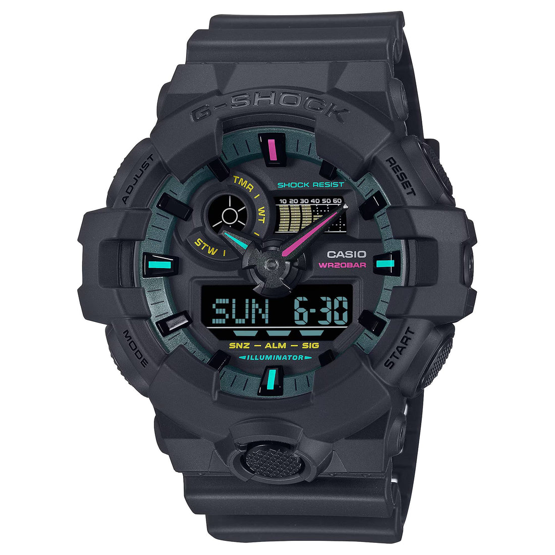 Orologio Uomo Casio G-SHOCK Quarzo Nero Fluorescente GA-700MF-1AER