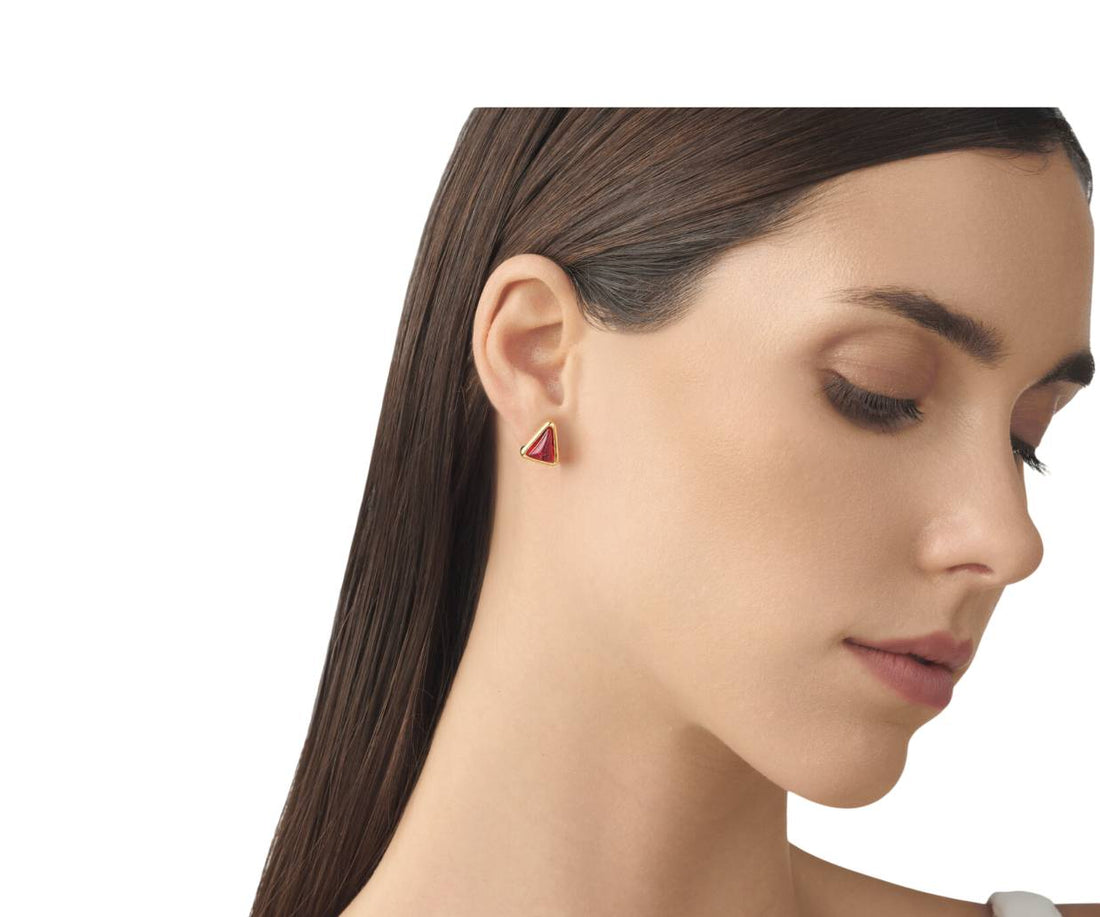 Orecchini Donna Giovanni Raspini Argento Dorato 925 red blade dorati 12298