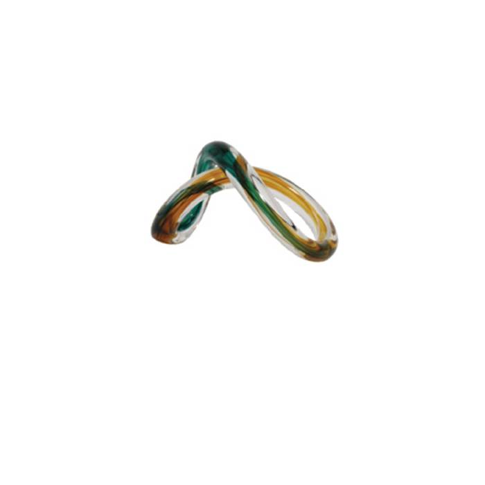 Scultura Cristallo Onlylux Sogninfiniti 21,5 cm Verde Ambra OL03476