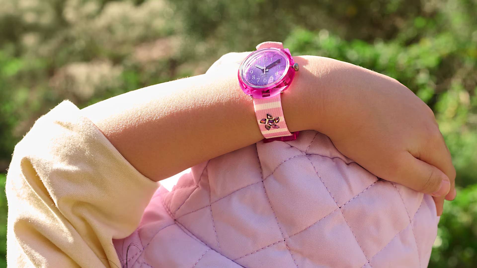 Orologio Bambina Swatch Flik Flak Shining Seastar Rosa Viola ZFPNP146