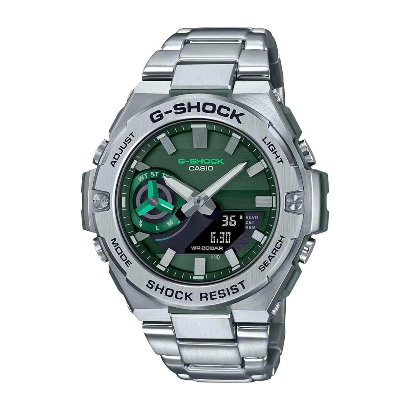 Orologio Uomo Casio G-Shock Acciaio Quarzo Cronografo Verde GST-B500AD-3AER