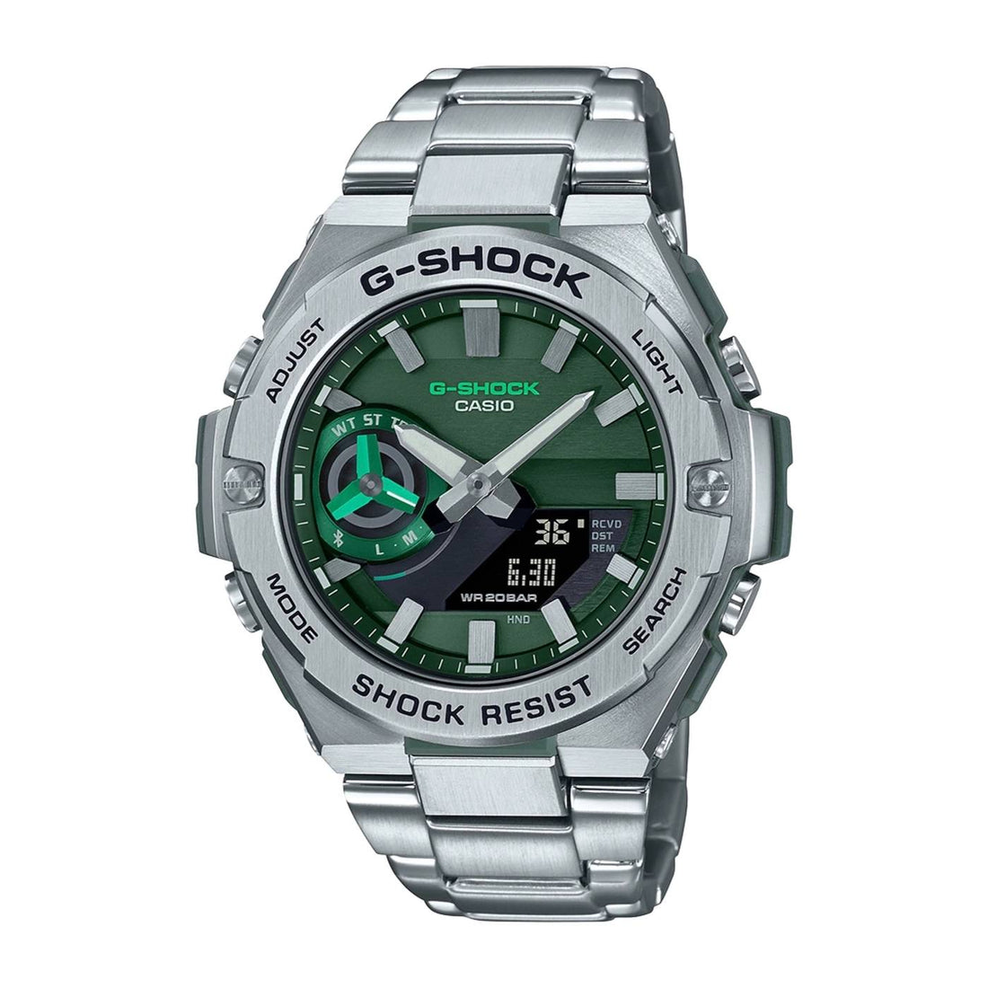 Orologio Uomo Casio G-Shock Acciaio Quarzo Cronografo Verde GST-B500AD-3AER