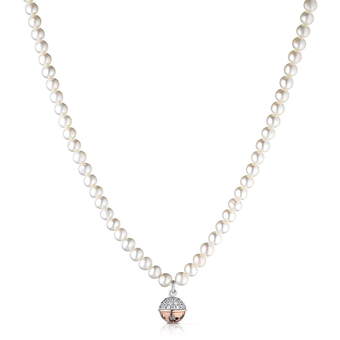Collana Donna Argento 925 Roberto Giannotti Perle Chiama Angeli Rosè Bianco