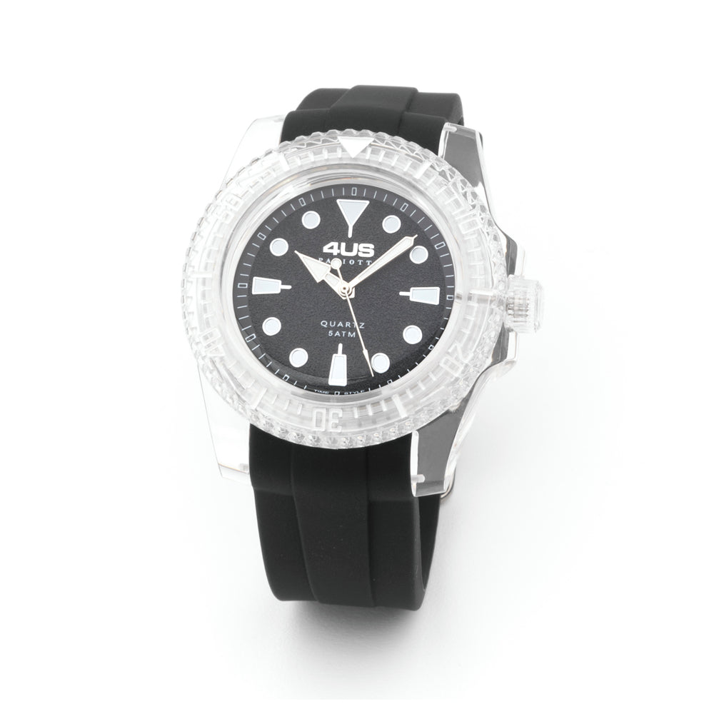 Orologio Uomo 4US Cesare Paciotti Quarzo Solo Tempo Silicone Nero T4ST367