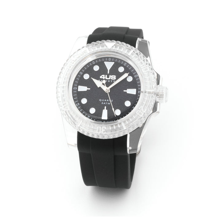 Orologio Uomo 4US Cesare Paciotti Quarzo Solo Tempo Silicone Nero T4ST367
