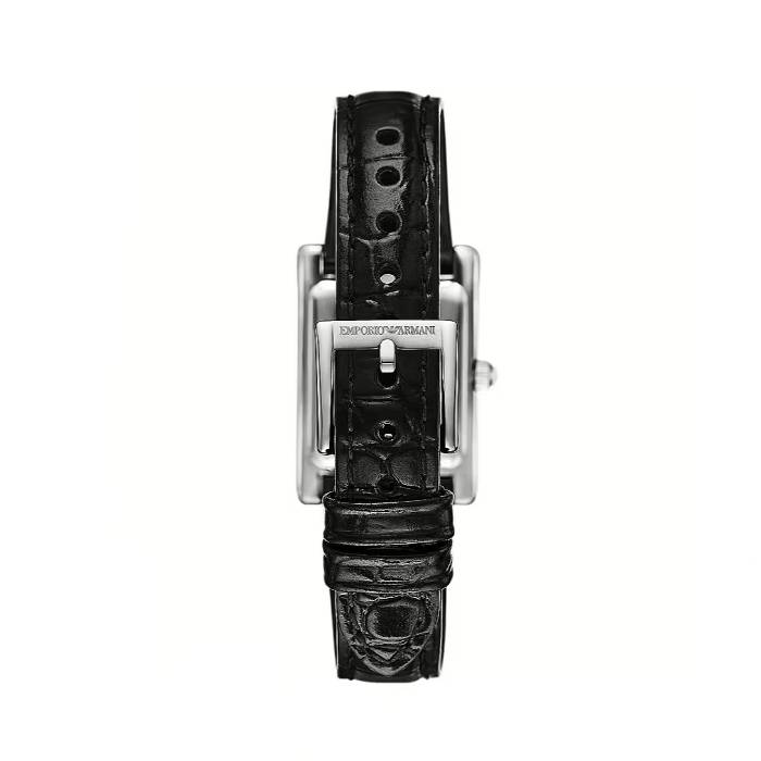 Orologio Donna Emporio Armani Quarzo Pelle Nero Zirconi Bianchi AR11623
