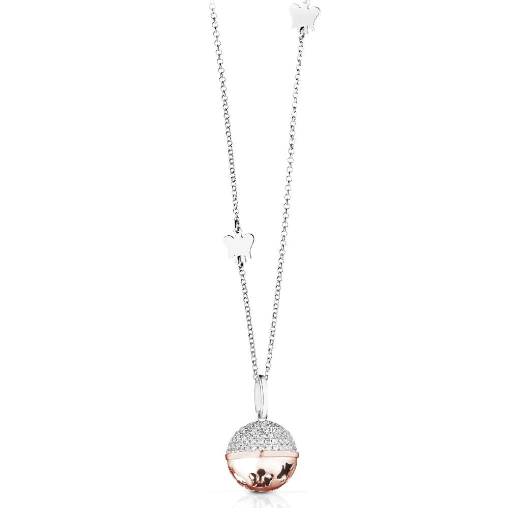 Collana Donna Chiama Angeli Roberto Giannotti Argento 925 Angeli Zirconi Rosè SFA93