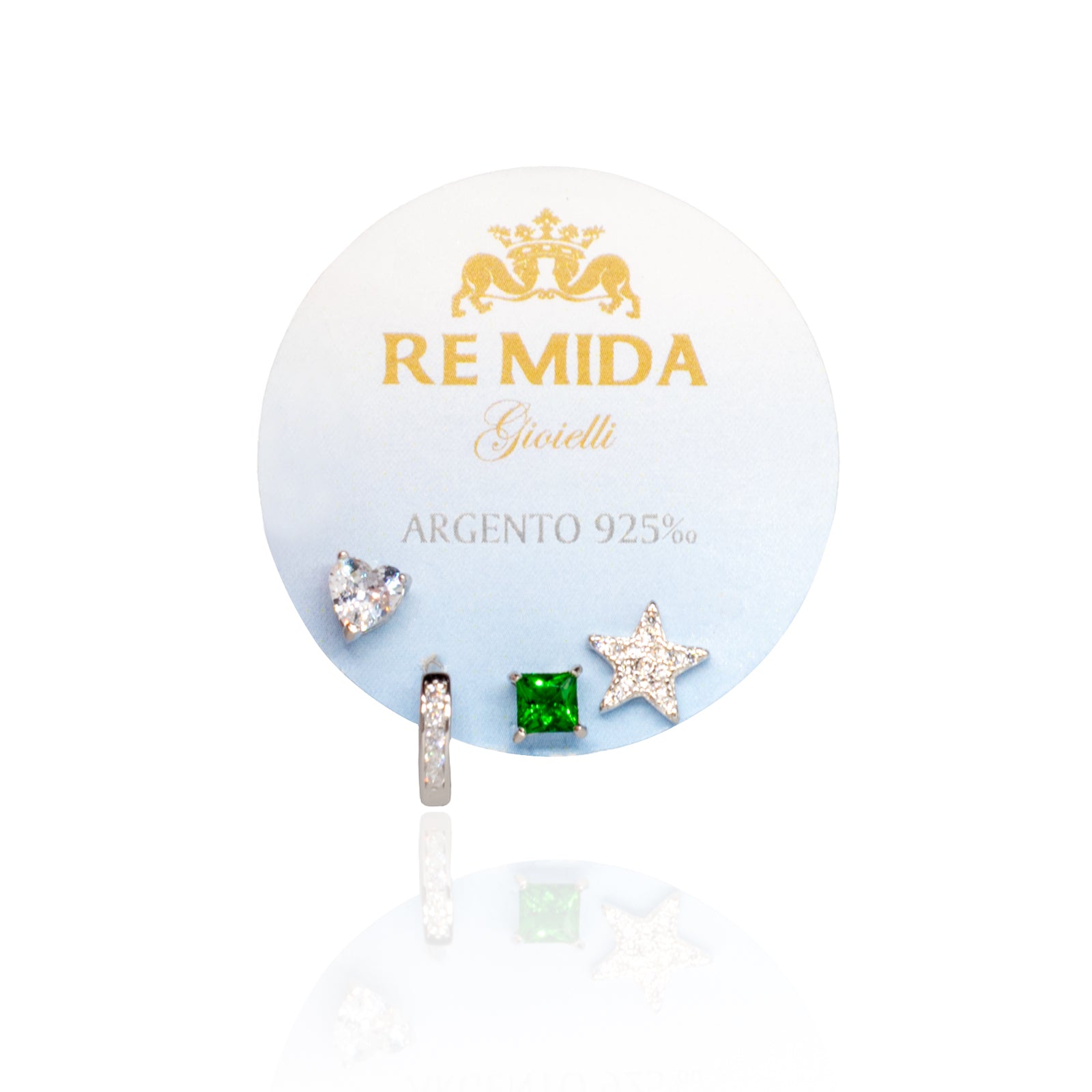 Orecchini Donna Re Mida Argento 925 Set A Quattro O033