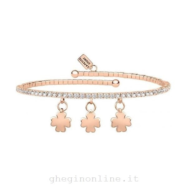 Bracciale semirigido donna con zirconi Bianchi la petite story