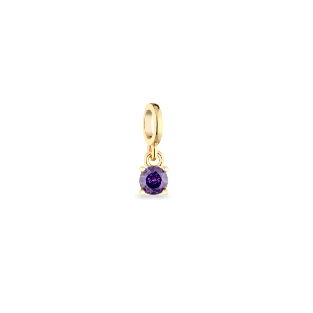 Ciondolo Donna Laura P. Argento Dorato 925 Pietra Viola Brillante PEN0234GVL