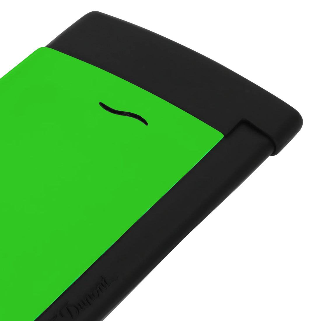 Accendino Uomo Dupont Acciaio Nero Slim Fluo Verde 027772