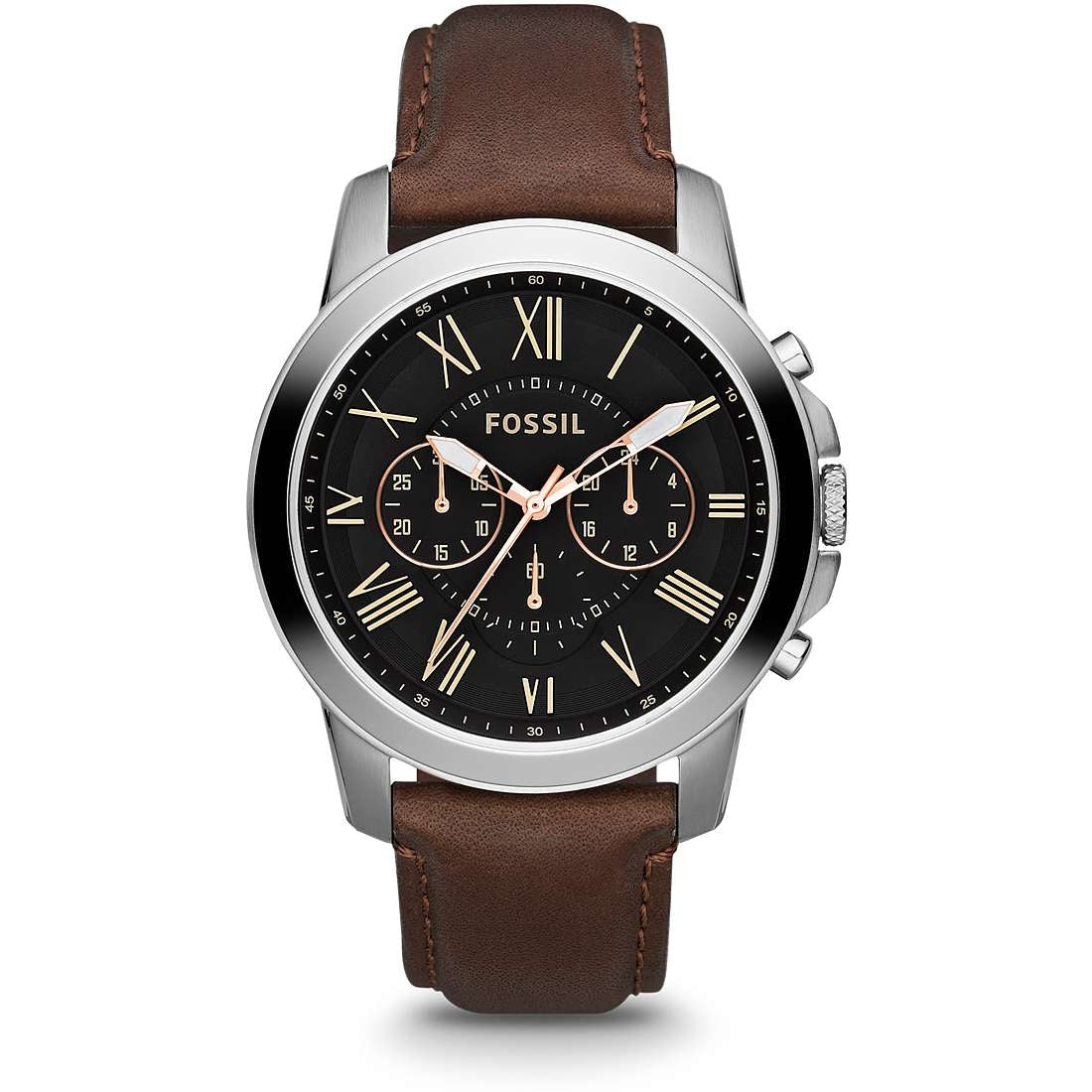 Orologio Uomo Acciaio Fossil Solo Tempo Grant FS4813