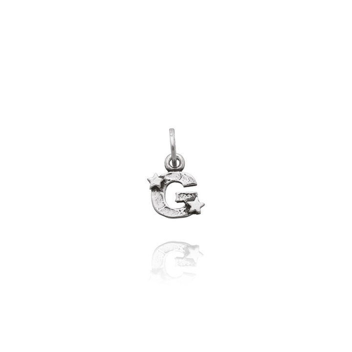 Charm Donna Giovanni Raspini Argento 925 Iniziale G Con Due Stelle Fatto A Mano 06653