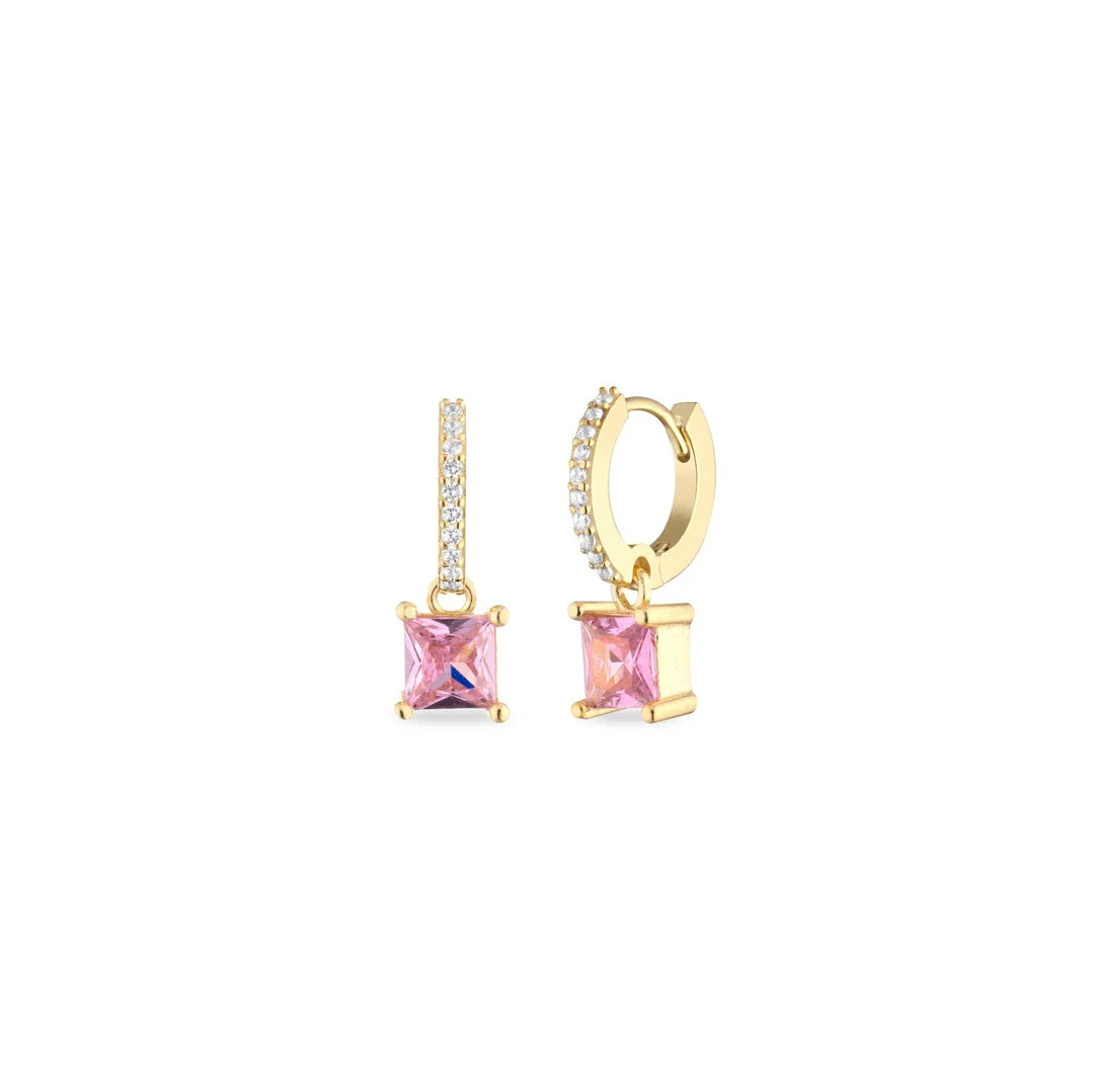 Orecchini Donna Laura P. Argento Dorato 925 Zirconi Bianchi Rosa OR0233GRS