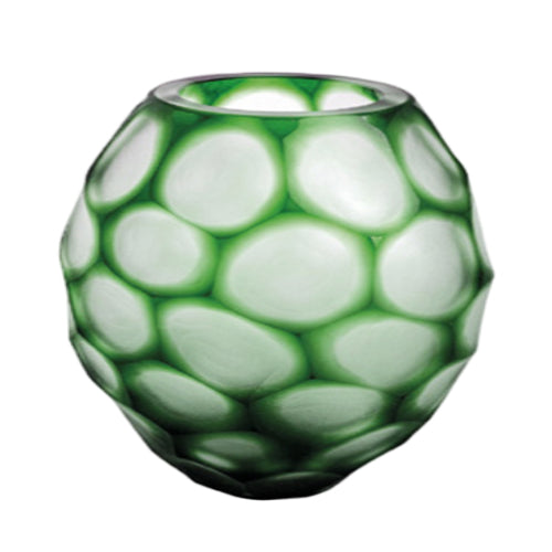 Vaso Cristallo OnlyLux Geode Verde Bosco D.27,5 OL03170