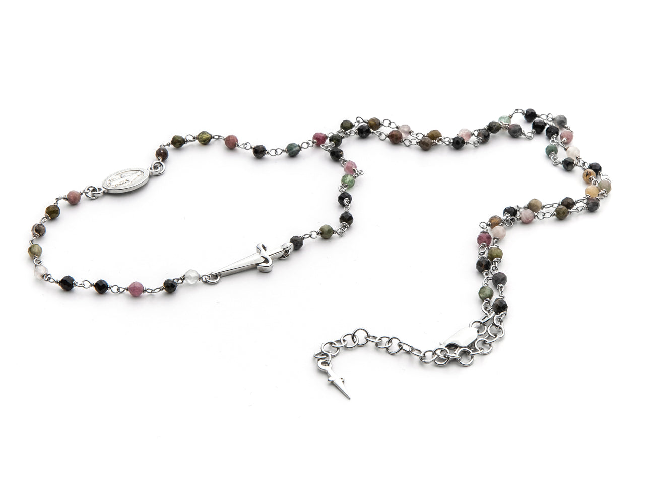 Collana Uomo Cesare Paciotti Spadino Argento 925 e quarzi colorati JPCL2283B