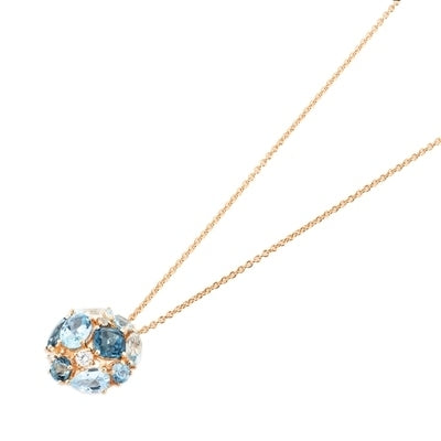 Collana Donna Ponte Vecchio Gioielli Oro 18 KT Topazio Diamante CP1758SPR-P